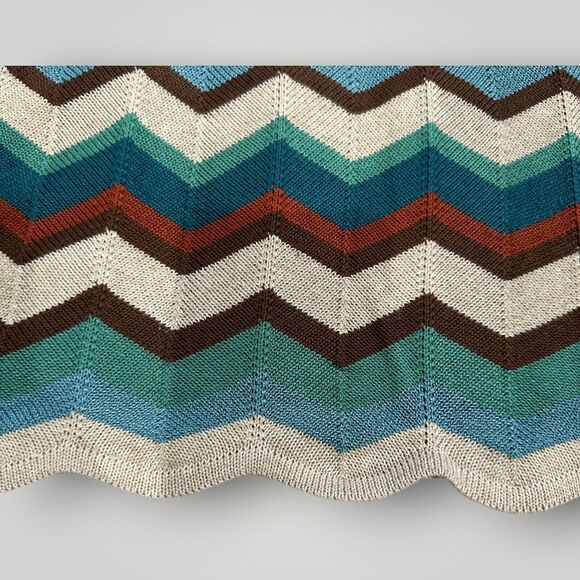 Alfred Dunner Women's S Multicolor Chevron Striped Short Sleeve Lightweight Top - Picture 5 of 11